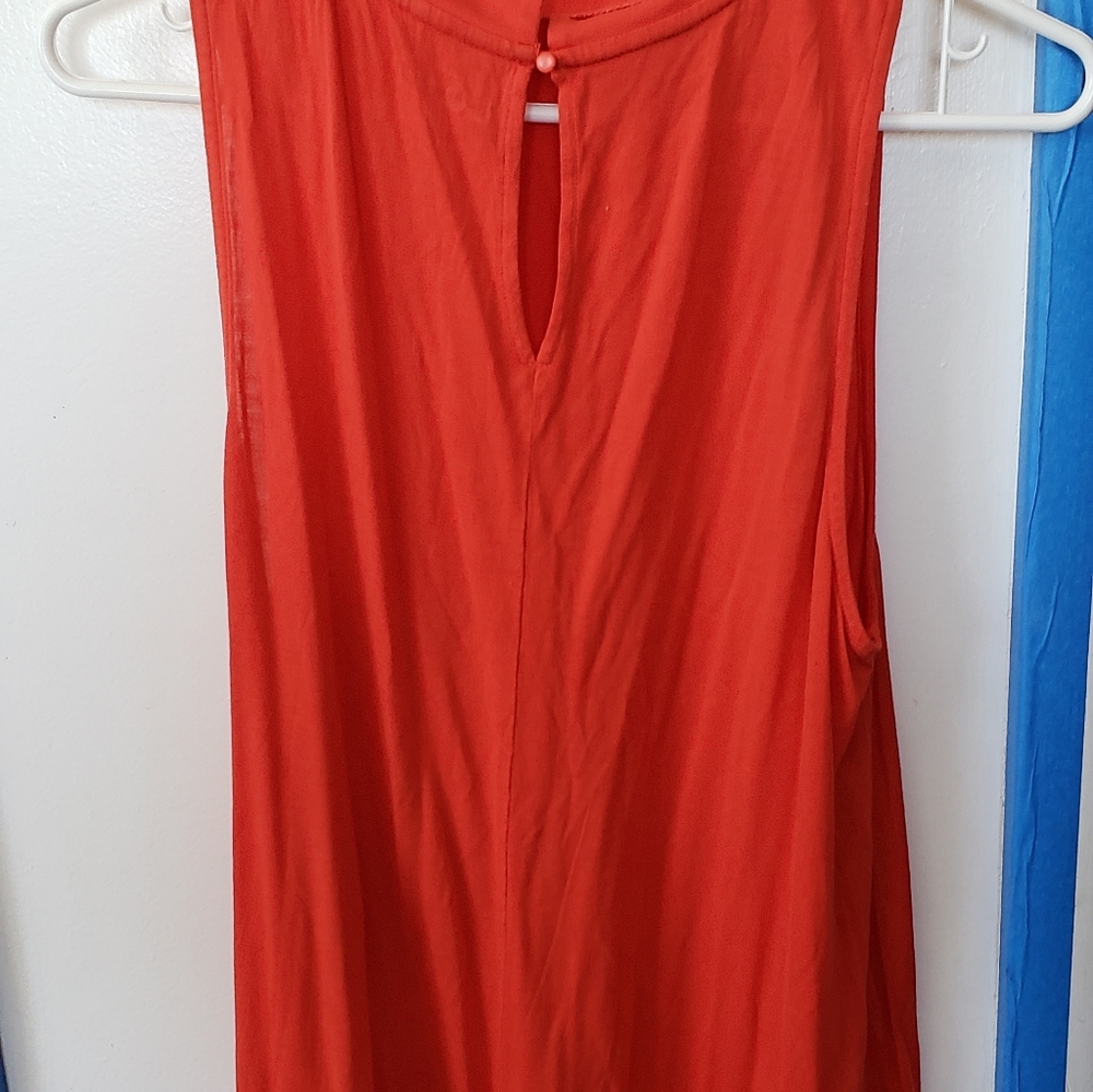 Orange Sleeveless shirt